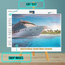 Cruise Ship Near a Beach