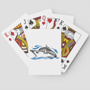 Cruise Ship on Ocean Waves Nautical Travel Playing Cards