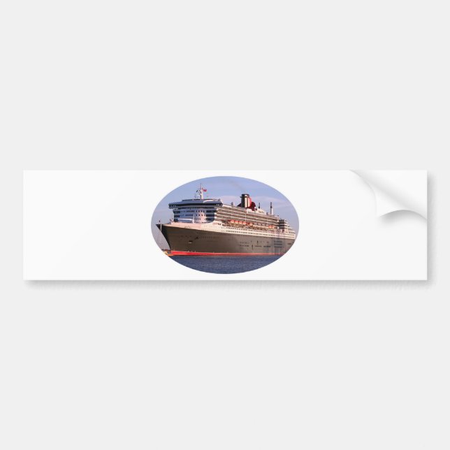 Cruise ship (oval) bumper sticker (Front)