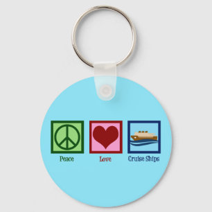 Cruise Ship Peace Love Cruises Key Ring