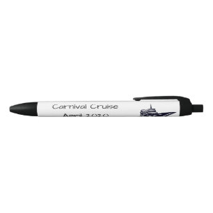 Cruise Ship Personalised Family Friends Gift Black Ink Pen