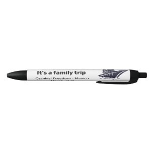 Cruise Ship Personalised Family Tip Custom Gift Black Ink Pen