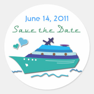 Cruise Ship Save the Date Stickers