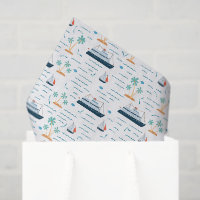 Cruise Ship Tissue Paper, Vacation Decoupage