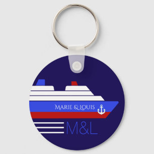 cruise ship travel personalised key ring
