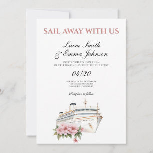 Cruise Ship Tropical Wedding Invitation