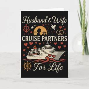 Cruise Ship Vacation Marriage Anniversary Couples Card