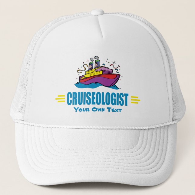 Cruise Ship Vacation Travel Agency Agent Cruising Trucker Hat (Front)