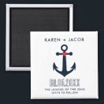 Cruise Ship Wedding Anchor Save the Date Magnet<br><div class="desc">Set sail on a journey of love with our Cruise Ship Wedding Anchor Save the Date Magnet. Perfect for announcing your upcoming nuptials aboard a cruise ship, this magnet combines nautical charm with practical functionality, ensuring your guests are excited and ready to join you on your special day at sea....</div>