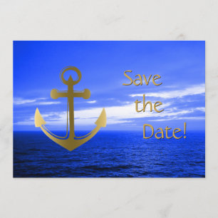 Cruise Ship Wedding Nautical Anchor Save the Date