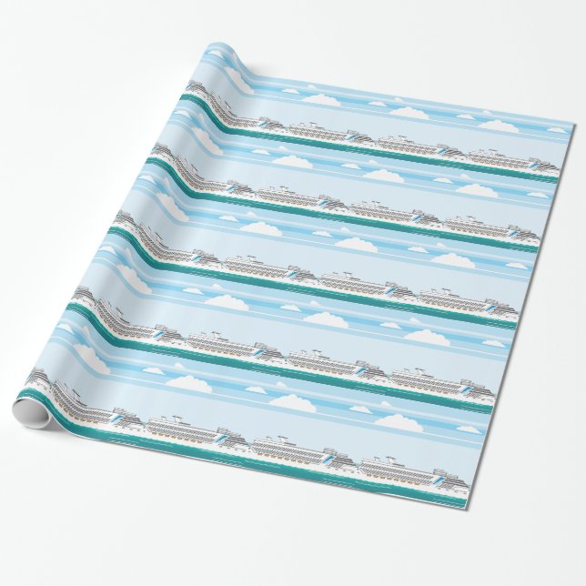 Cruise ship wrapping paper (Unrolled)