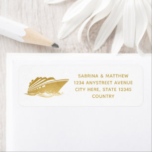 Cruise Ship Yellow Gold Return Address