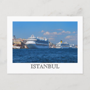 Cruise ships in Istanbul Postcard