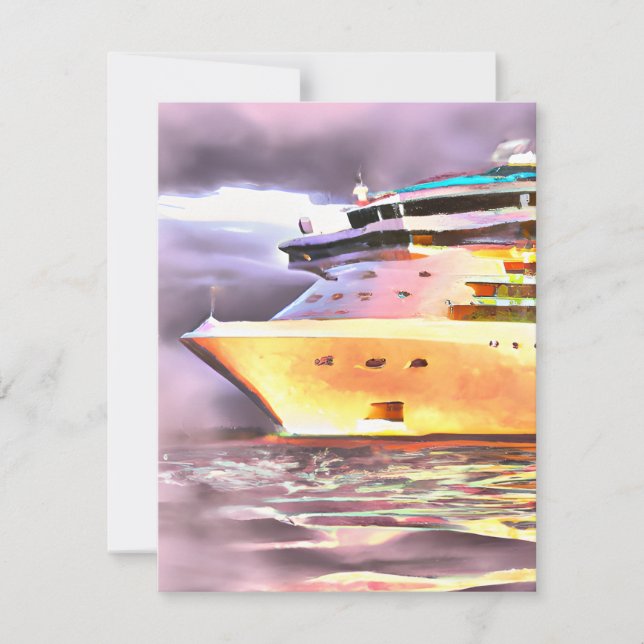 Cruise Ships Offer a Luxurious and Exciting Way to Holiday Card (Front)