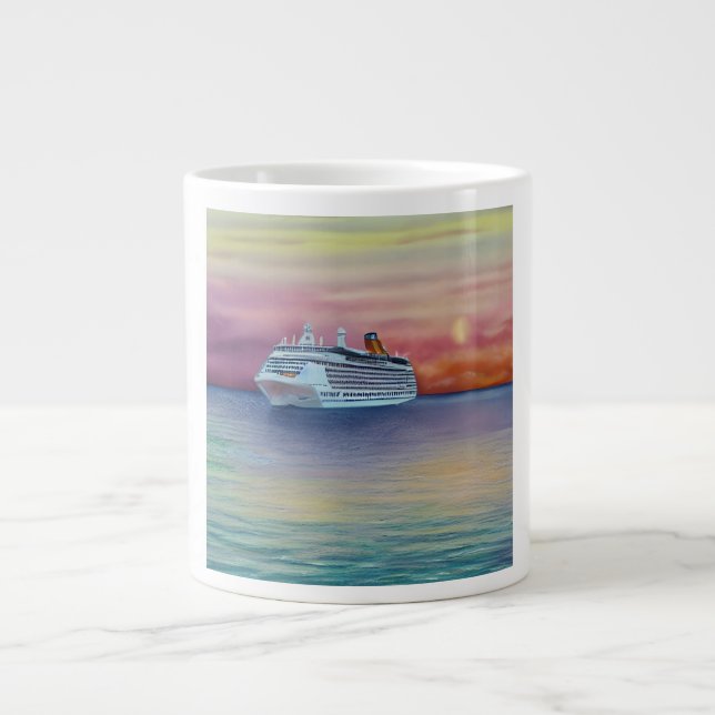 Cruise Ships Offer a Luxurious and Exciting Way to Large Coffee Mug (Front)