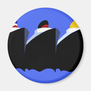 Cruise Ships Vintage Poster Ocean Liner Magnet