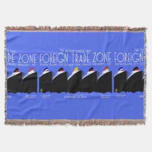 Cruise Ships Vintage Poster Ocean Liner Throw Blanket
