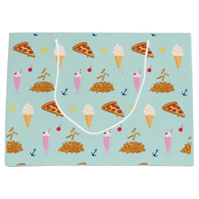 Cruise Snacks Pattern Large Gift Bag (Front)