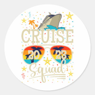 Cruise Squad 2023 Cruising Vacation Classic Round Sticker