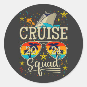 Cruise Squad 2024 Cruising Vacation Classic Round Sticker