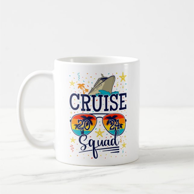 Cruise Squad 2024 Cruising Vacation Coffee Mug (Left)