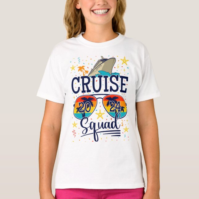 Cruise Squad 2024 Cruising Vacation Girl T-Shirt (Front)