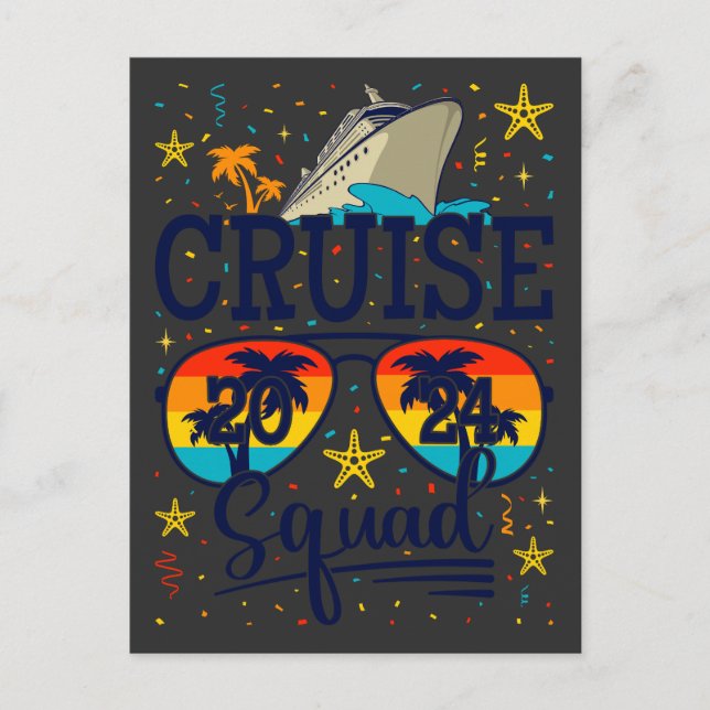 Cruise Squad 2024 Cruising Vacation Postcard (Front)