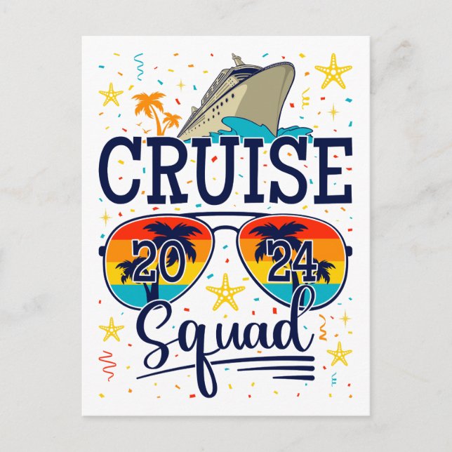 Cruise Squad 2024 Cruising Vacation Postcard (Front)