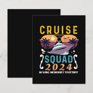 Cruise Squad 2024 Family Vacation Matching Group RSVP Card