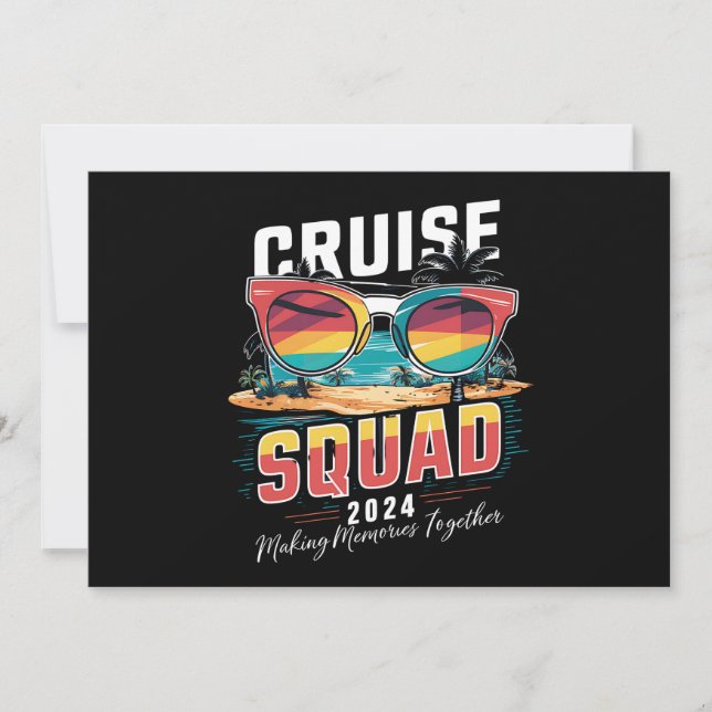 Cruise Squad 2024 Summer Vacation Matching Family  Invitation (Front)