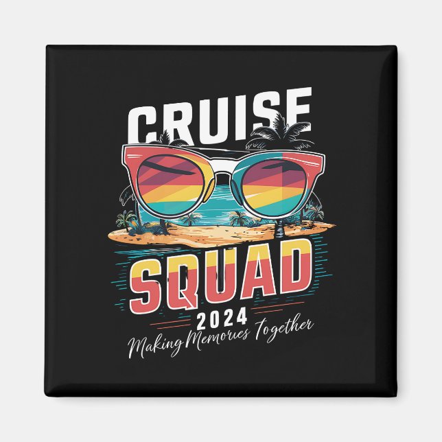 Cruise Squad 2024 Summer Vacation Matching Family  Magnet (Front)