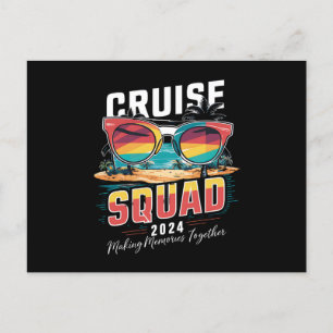 Cruise Squad 2024 Summer Vacation Matching Family  Postcard