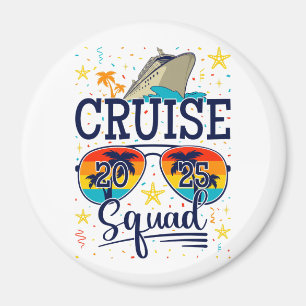Cruise Squad 2025 Cruising Vacation Circle Magnet