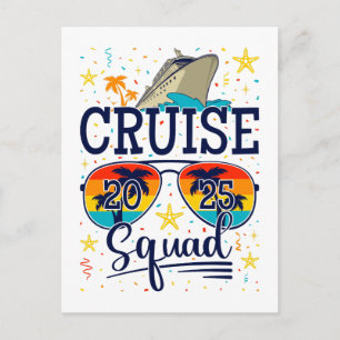 Cruise Squad 2025 Cruising Vacation Postcard