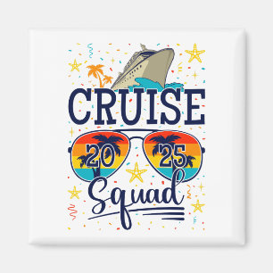 Cruise Squad 2025 Cruising Vacation Square Magnet