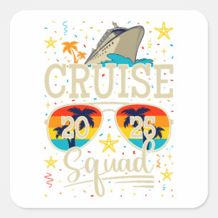 Cruise Squad 2025 Cruising Vacation Square Sticker