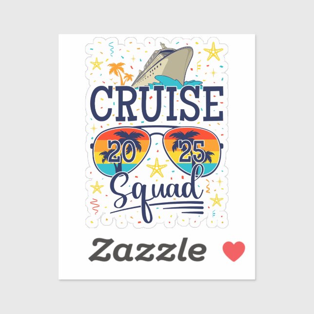 Cruise Squad 2025 Cruising Vacation Vinyl (Sheet)