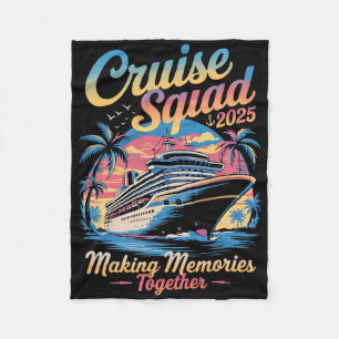 Cruise Squad 2025 Family Cruise Matching Summer Va Fleece Blanket