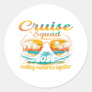 Cruise Squad 2025 Family Group Matching Summer Vac Classic Round Sticker