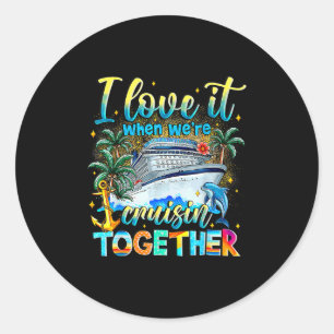 Cruise Squad 2025 Family Group Matching Summer Vac Classic Round Sticker