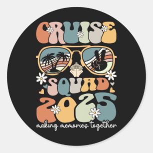 Cruise Squad 2025 Family Matching Group Summer Vac Classic Round Sticker