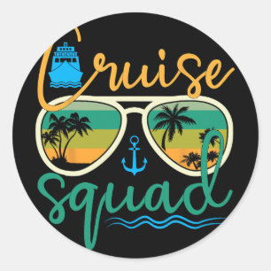 Cruise Squad 2025 Family Vacation Beach Matching G Classic Round Sticker
