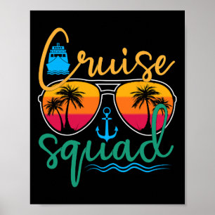 Cruise Squad 2025 Family Vacation Beach Matching G Poster