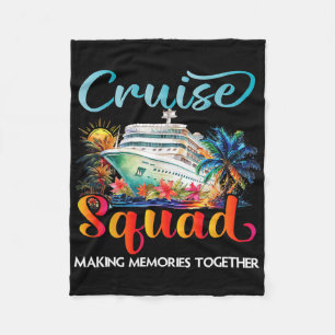 Cruise Squad 2025 Friends Family Vacation Matching Fleece Blanket