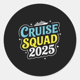 Cruise Squad 2025 Matching Family Group Summer Vac Classic Round Sticker