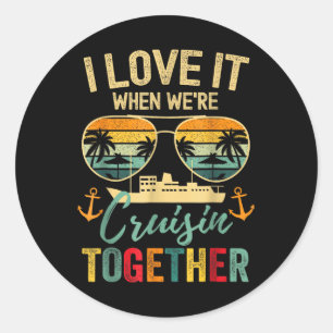 Cruise Squad 2025 Outfits Friends Family Couples M Classic Round Sticker