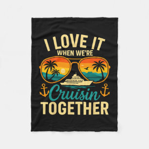 Cruise Squad 2025 Outfits Friends Family Couples M Fleece Blanket