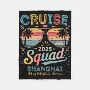 Cruise Squad 2025 Shanghai Family Group Matching S Fleece Blanket