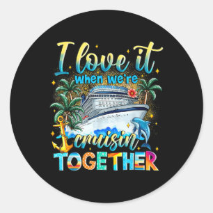 Cruise Squad 2025 Summer Vacation Gift Matching Fa Classic Round Sticker