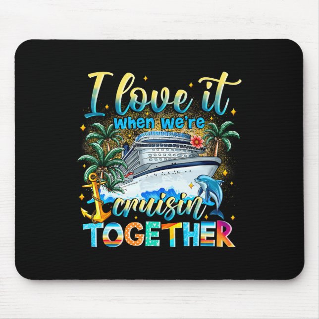 Cruise Squad 2025 Summer Vacation Gift Matching Fa Mouse Mat (Front)